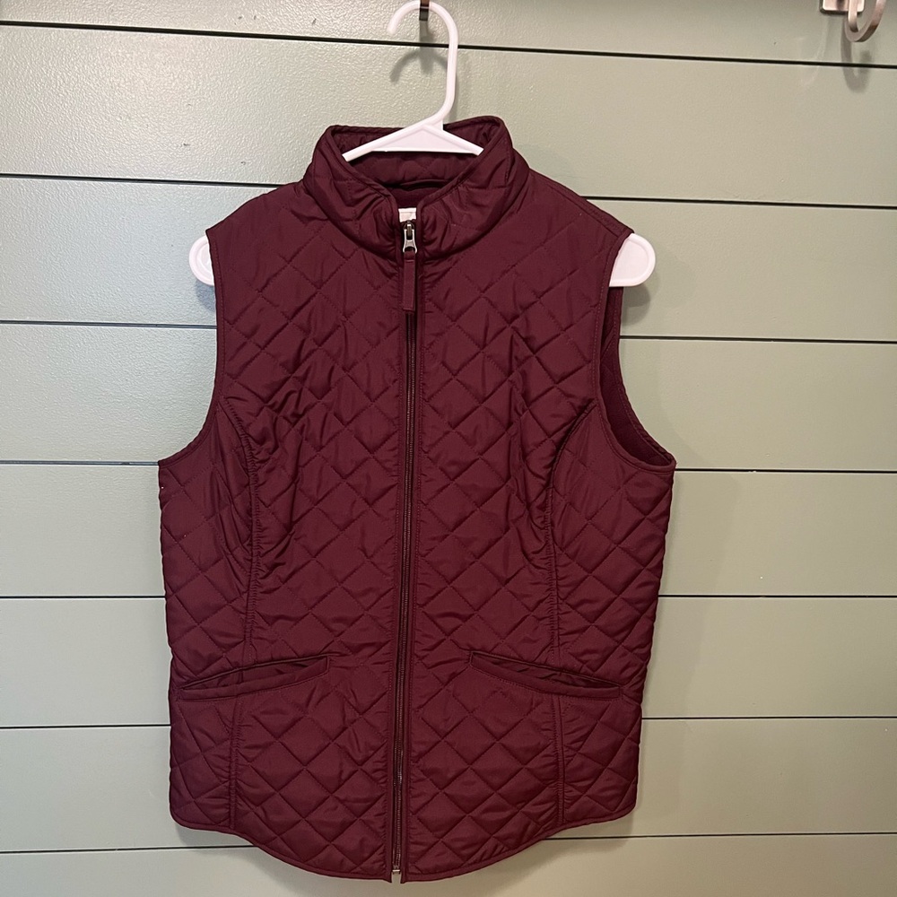 Van Heusen Maroon Quilted Vest